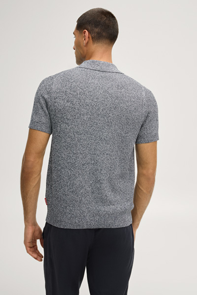 Sweter z dzianiny Adrianor w kolorze granatowym melanżowym