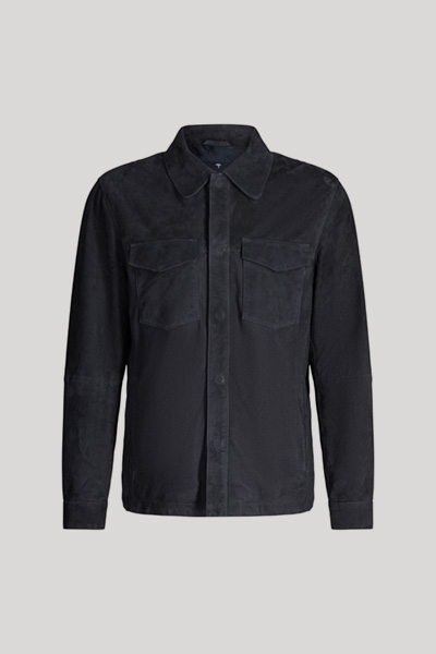 Atorn suede leather jacket in navy