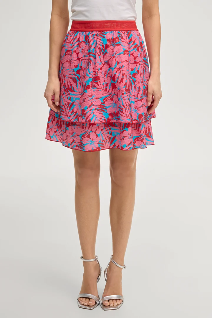 Safia skirt in pink/blue patterned