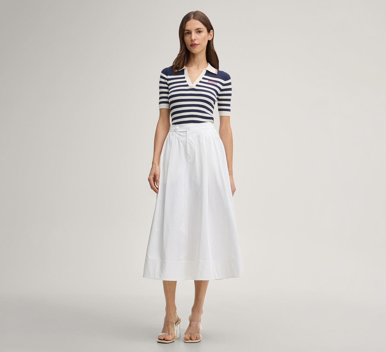 JOOP! präsentiert das Produkt Strickpolo Kolo in Navy/Creme gestreift aus der Kategorie Strick