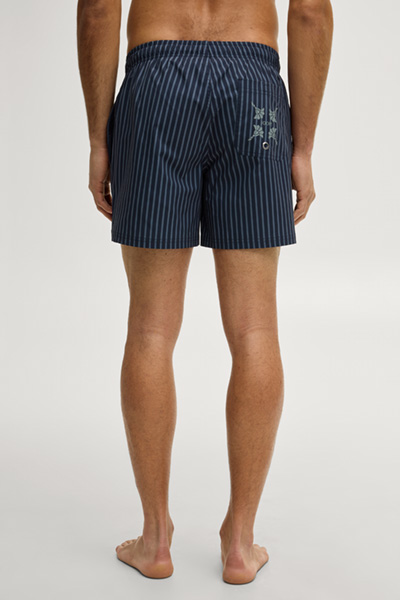 Badeshorts in Dunkelblau gestreift