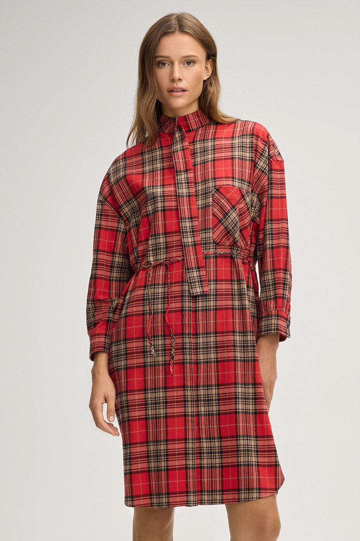 Führt zu Produktdetailseite „Kleid Danny in Rot/Schwarz kariert"