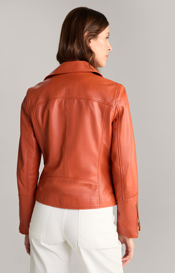 Leather Jacket in Orange