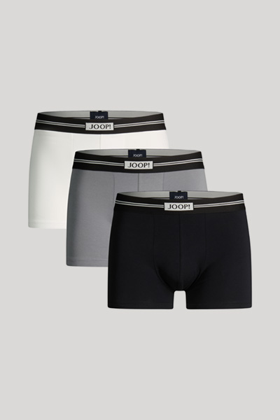 3er-Pack Boxershorts in Weiß/Grau/Schwarz