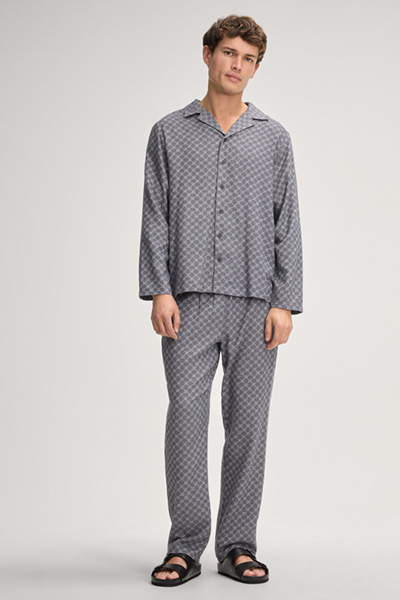 Cornflower Pyjama Shirt in Dark Grey