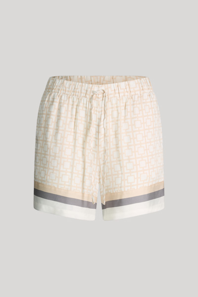 Loungewear shorts Modern Essence in cream patterned