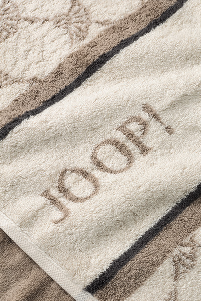 Führt zu Produktdetailseite „Saunatuch JOOP! SAUNA in Creme/Hellbraun gemustert"