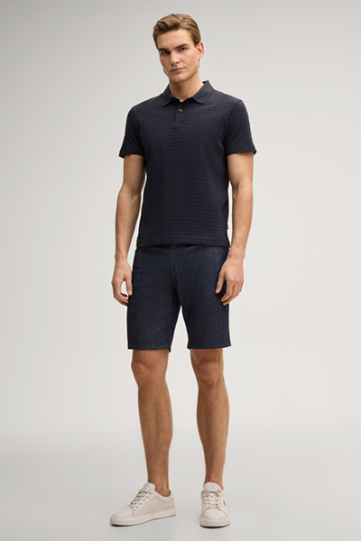 Jorge polo shirt in navy structured