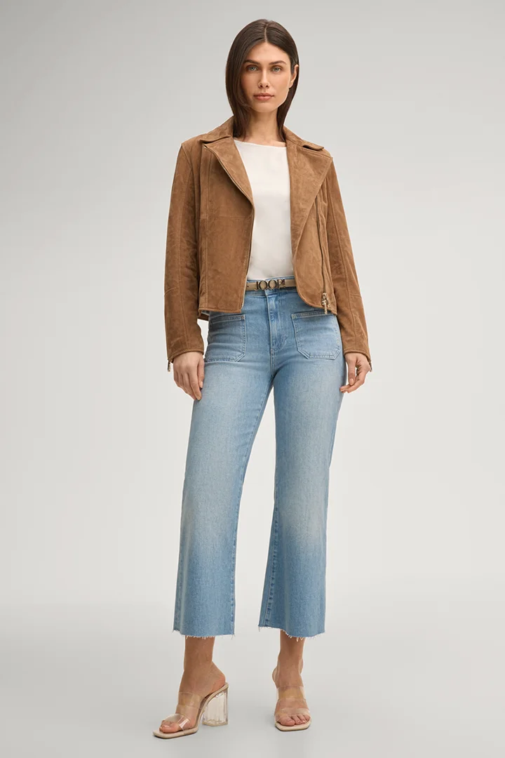 Führt zu Produktdetailseite „Lederjacke Luisa in Hellbraun"