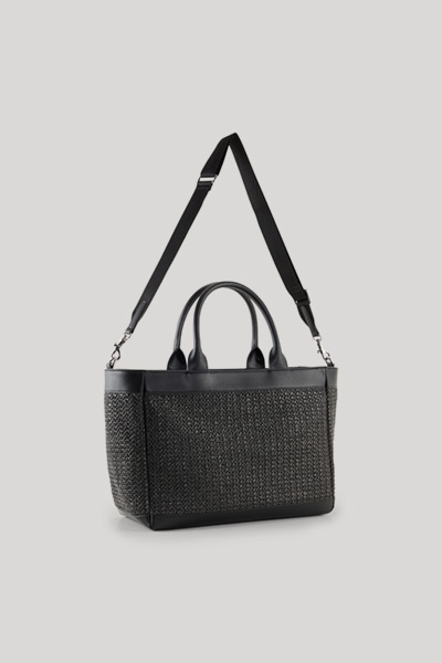 Leads to product detail page "Calduccio spiaggia yvette handbag in black"