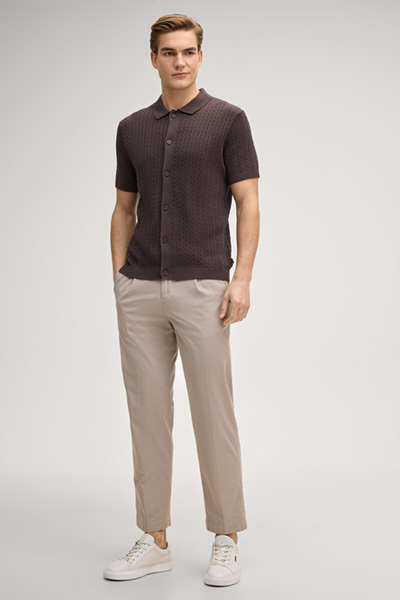 Strickshirt Tristao in Dunkelbraun