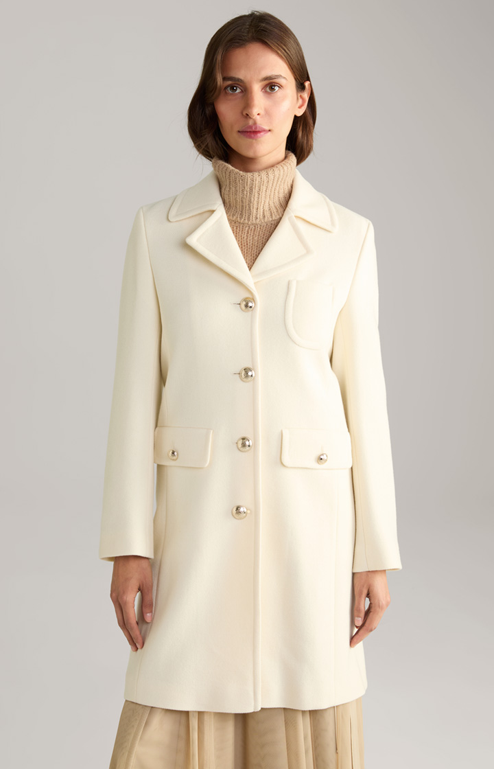 Wool Coat in Cream