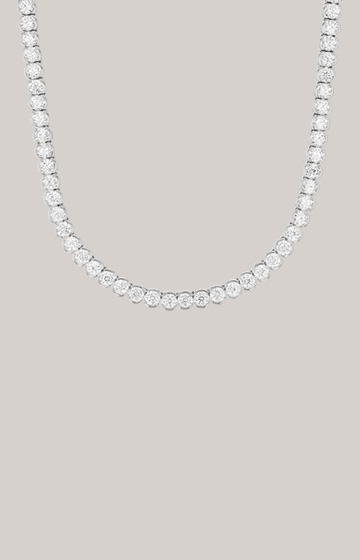 Collier-Halskette mit Zirkonia in Silber