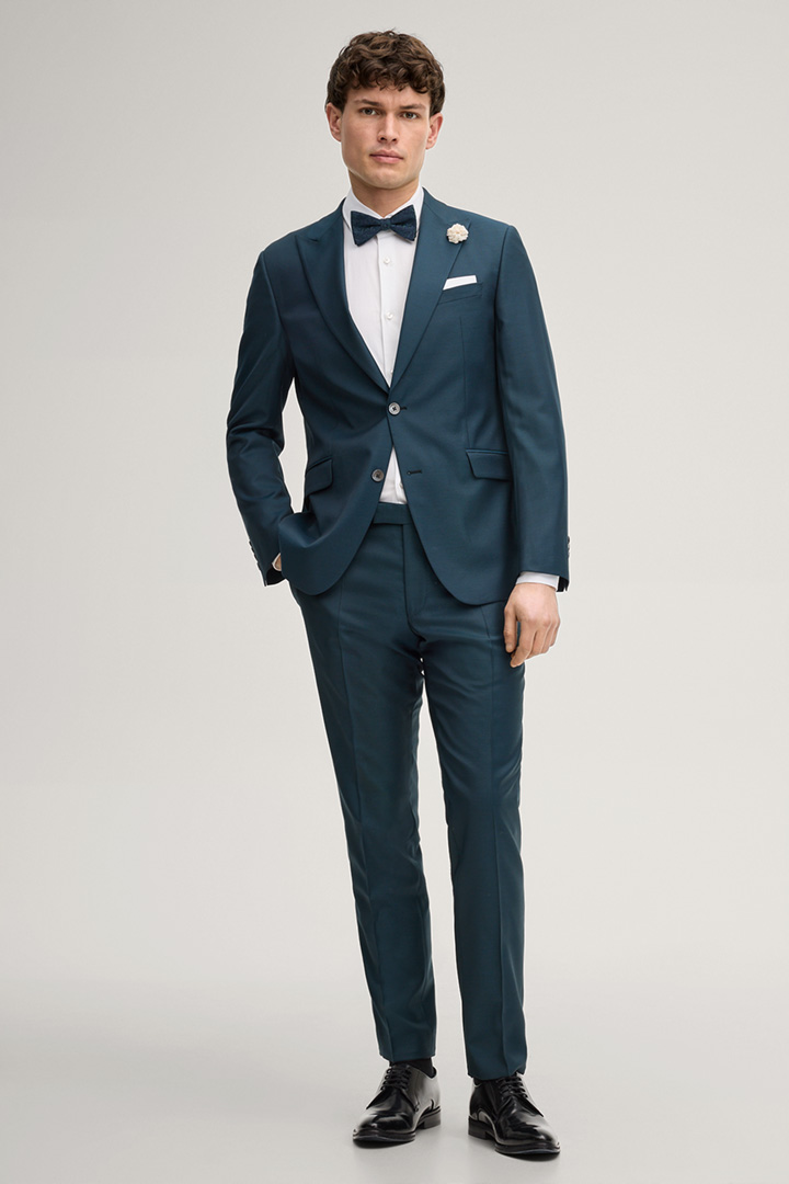 Leads to look detail page “Wedding modular suit Hawker-Blayr in dark green”