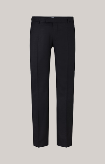 Modular Pure New Wool Blayr Trousers in Navy Check