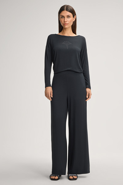 Loungewear-Hose in Schwarz