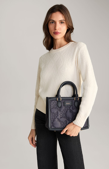 Ricamo Aurelia Handbag in Dark Blue