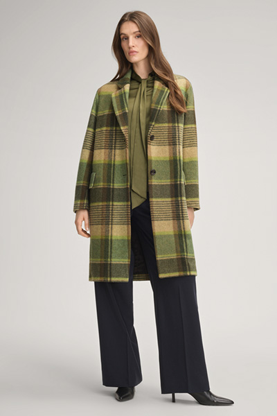 Coat in a Green Pattern