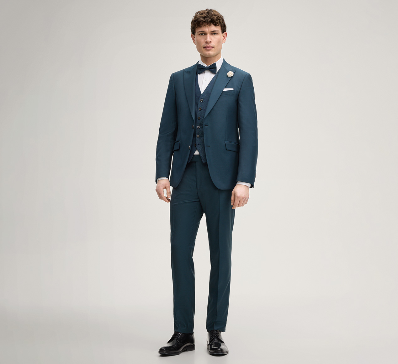 JOOP! präsentiert das Produkt Anzugweste Weazer in Petrol gemustert aus der Kategorie Sakkos