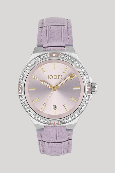 Leads to product detail page "Women’s wristwatch in pastel purple"