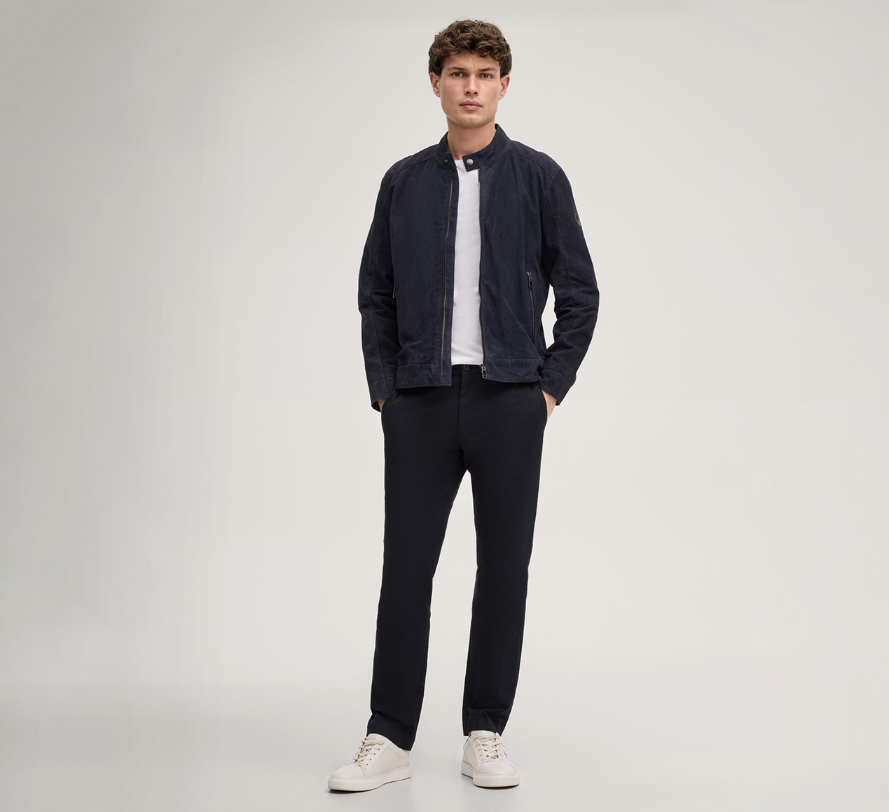 JOOP! presents the product Ason Leather Jacket in Navy from the category Leather Jackets