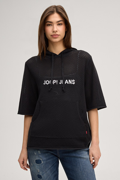 Kapuli knitted hoodie in black