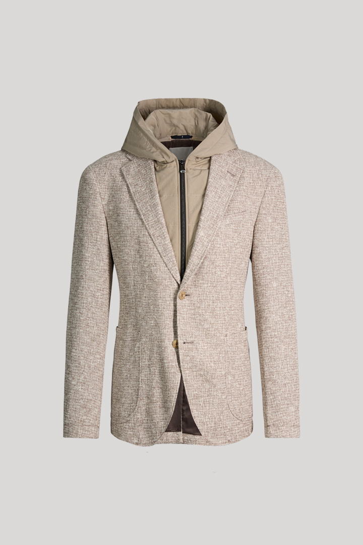 Führt zu Produktdetailseite „Sakko Hoodney in Beige meliert"