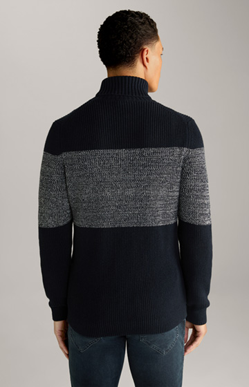 Morlino Turtleneck Pullover in Navy