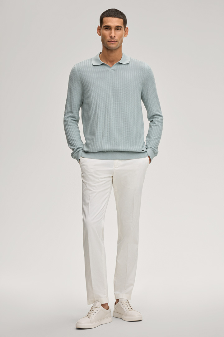 Führt zu Produktdetailseite „Pullover Galdino in Salbei gerippt"