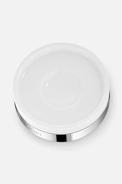 JOOP! CHROMELINE Round Soap Dish in Chrome/Ceramic, White