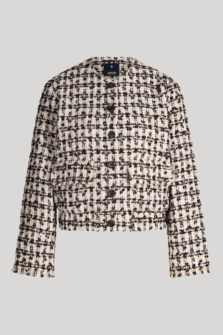 Führt zu Produktdetailseite „Blazer Jenifer in Champagner/Schwarz kariert"