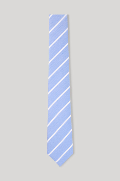 Krawatte in Hellblau/Weiß gestreift