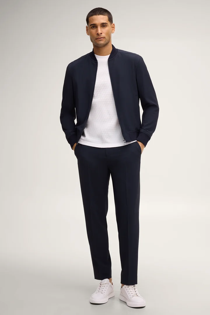 Leads to product detail page "River suit trousers in navy"