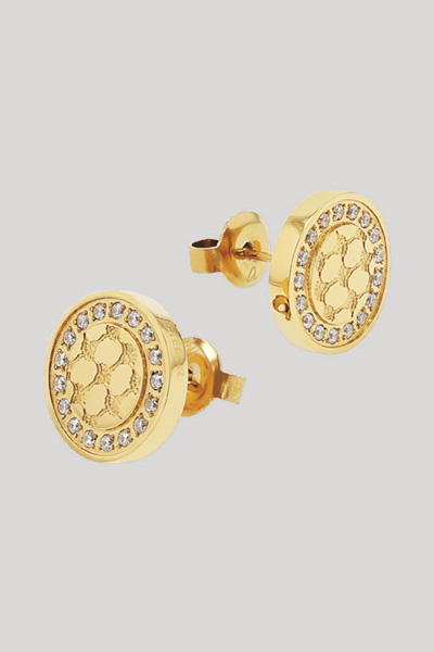 Führt zu Produktdetailseite „Ohrstecker mit Zirkonia in Gold"