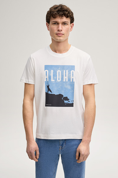 T-Shirt Lanakila in Offwhite