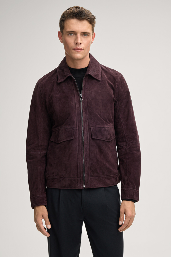 Führt zu Produktdetailseite „Lederjacke Kai in Dunkellila"