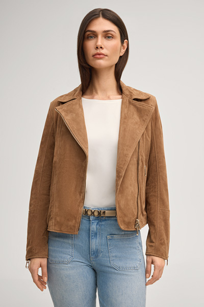 Lederjacke Luisa in Hellbraun