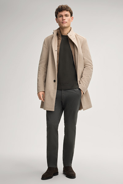 Denny Merino Wool Pullover in Olive Green