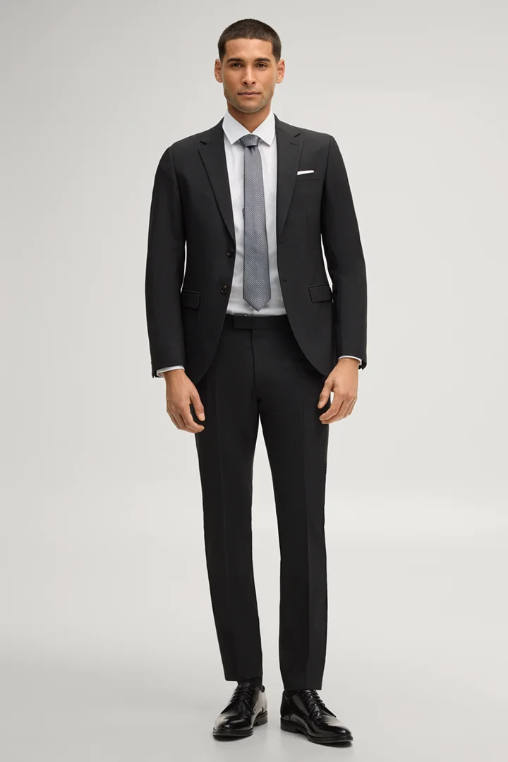 Führt zu Produktdetailseite „Baukasten-Anzughose Gun in Schwarz gemustert"