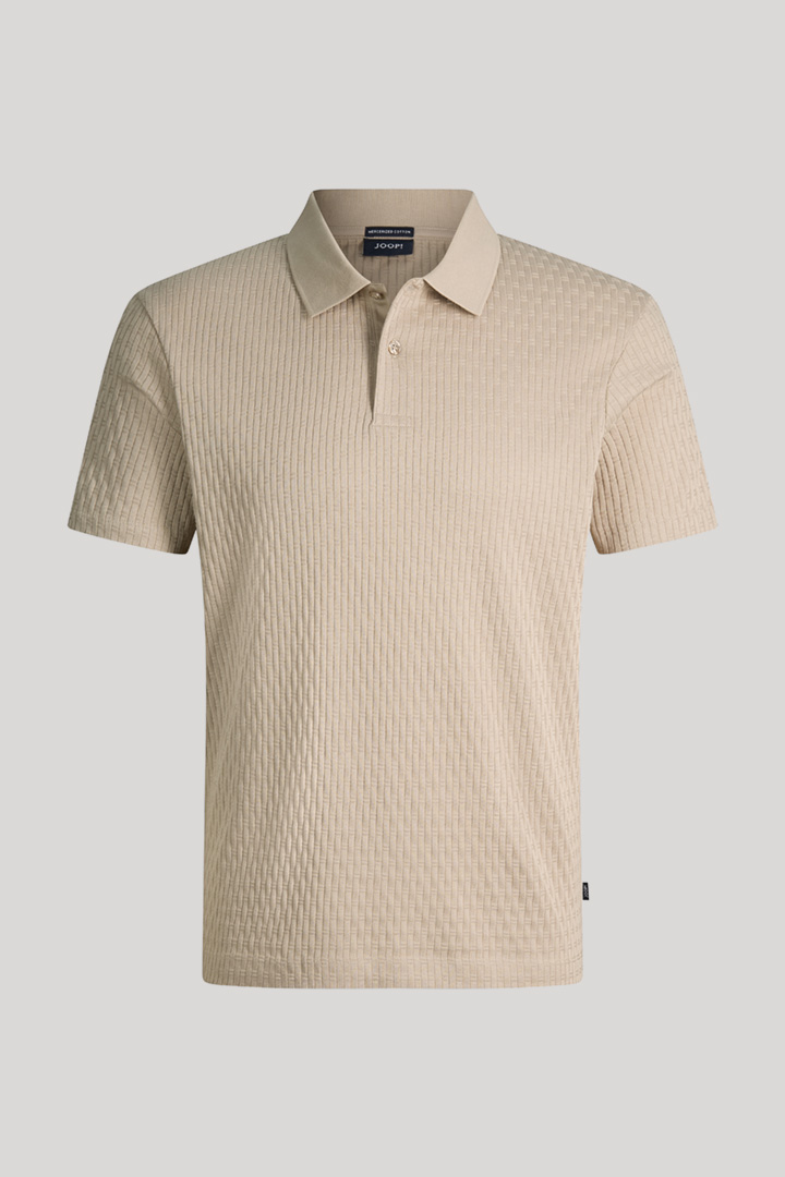 Leads to product detail page "Jorge polo shirt in structured beige"