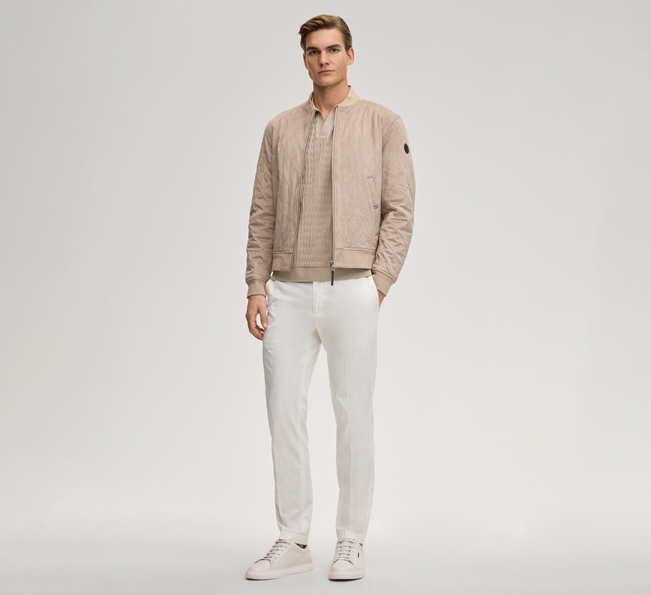 JOOP! präsentiert das Produkt Poloshirt Cleison in Sand strukturiert aus der Kategorie T-Shirts & Sweats