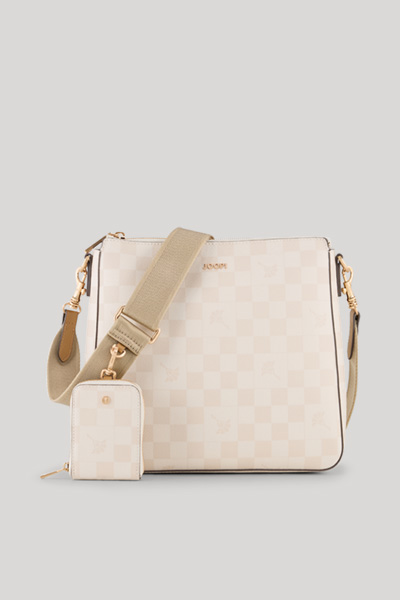 Leads to product detail page "Schultertasche Cortina Piazza Jasmina in Ecru"