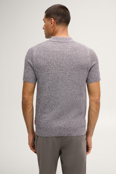 Sweter z dzianiny Adrianor w kolorze brązowo-szarym melanżowym