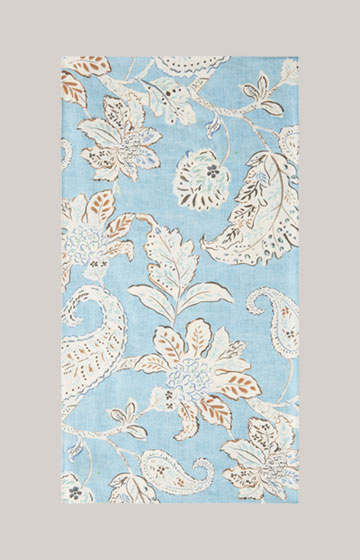 Scarf in Light Blue, patterned