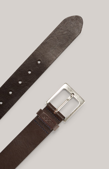 Leather Belt in Dark Brown
