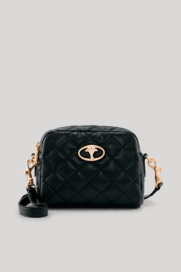 Führt zu Produktdetailseite „Schultertasche Bellagio Cloe in Schwarz gesteppt"