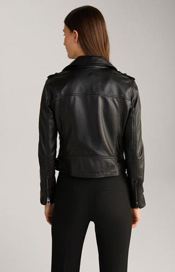Biker Leather Jacket in Black