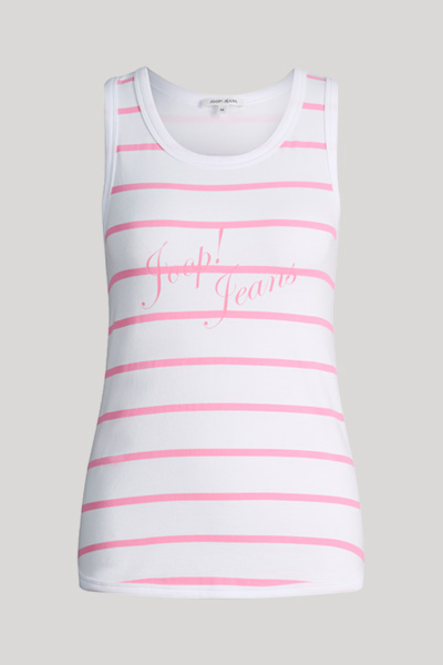 Bretton tank top in pink and white stripes