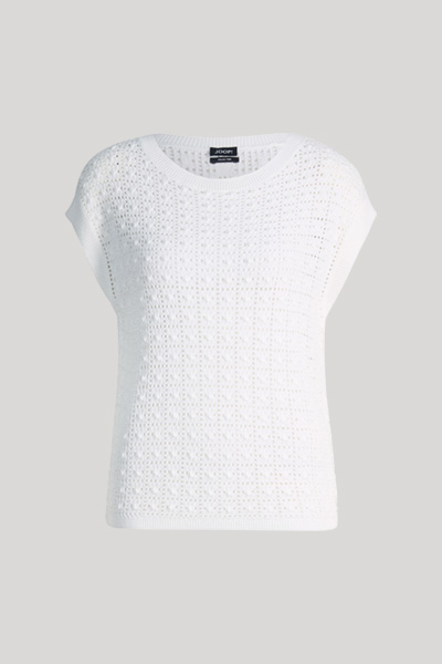 Strickshirt Kop in Weiß strukturiert