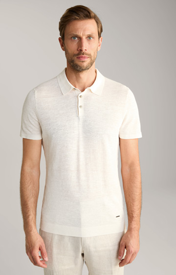 Malioso Linen-blend Polo Shirt in Natural